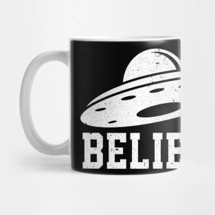 Alien Believe in UFO Flying Saucers Nerd Geek Sci-Fi Space Mug